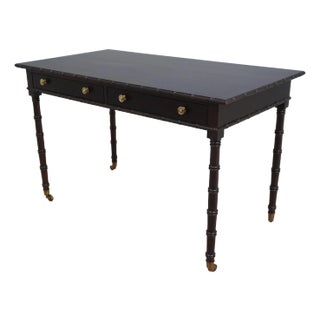 Hickory Chair Co Bamboo Form 2 Drawer Writing Desk For Sale