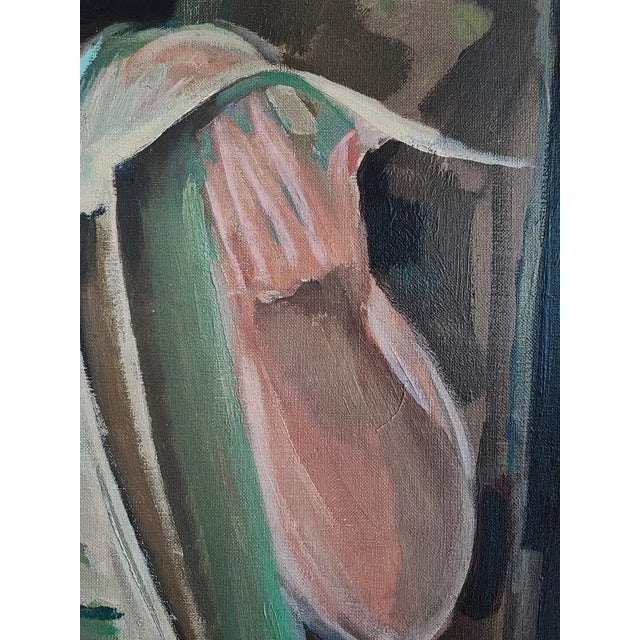 Percival Pernet, Jeune Femme à la Lecture, Oil on Canvas, Framed For Sale - Image 4 of 10