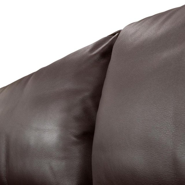 Modern Lifesteel 4-Seater Sofa in Brown Leather from Flexform For Sale - Image 3 of 12