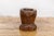 19th Century Rustic Teak Wood Mortar Urn, Antique Planter for Vintage Home Decor For Sale - Image 10 of 12