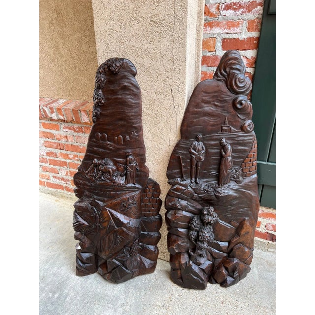 Antique French Carved Wood Wall Sculpture the Gleaners by Jean Francois Millet For Sale - Image 12 of 13