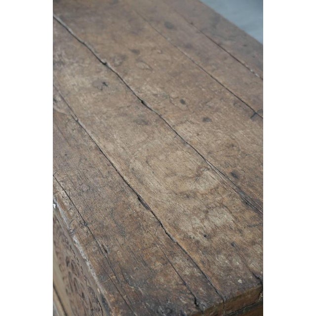 Antique Spanish Chest in Walnut with Carvings For Sale - Image 16 of 18