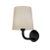 Satin Black Wall Light With Shade For Sale - Image 4 of 4