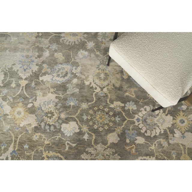Textile Exquisite Rugs Essex Hand-Knotted New Zealand Wool Brown/Ivory/Rust Rug-10'X14' For Sale - Image 7 of 10