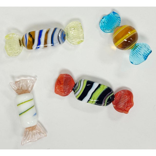 Colorful vintage Murano style blown glass candies. Each piece is different in shape, size and color. Beautiful addition to...
