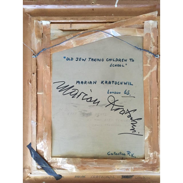 Marian Kratochwil, Old Jew Taking Children to School (the Refugee), 1965 For Sale - Image 4 of 4