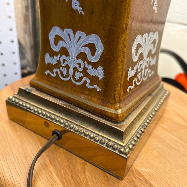 1970s 1950s Pair of Italian Pottery Lamps For Sale - Image 5 of 9