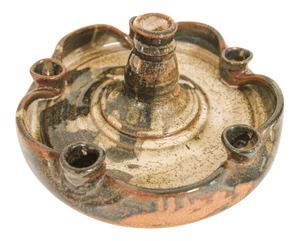 Vintage Midcentury Stoneware Pottery Studio Candleholder