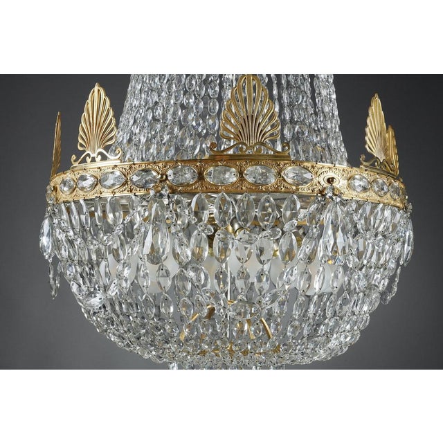 Empire Style Balloon Chandelier with Pendants, 1870 For Sale - Image 10 of 18