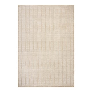 Chris Loves Julia x Loloi Calvin Ivory / Oatmeal 7'-10" x 7'-10" Round Area Rug For Sale