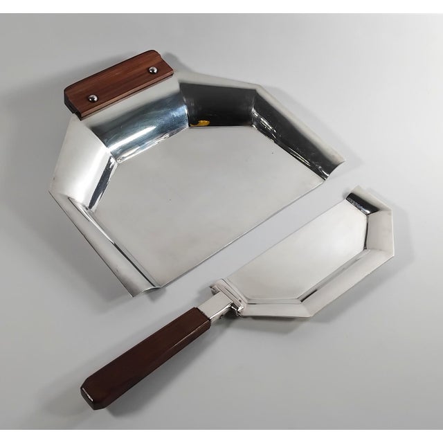 Art Deco 1930s Christofle-Alfenide Art Deco Crumb Collector Set For Sale - Image 3 of 6