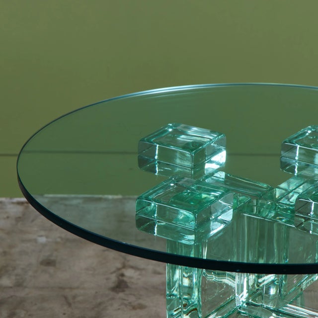 Postmodern Glass Bistro Table For Sale - Image 16 of 17