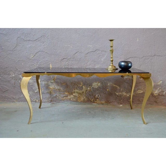Vintage French Neo-Louis XVI Black Glass Coffee Table, 1960s For Sale - Image 17 of 18