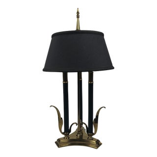 Vintage Rembrandt Brass 3-Candle French Bouillotte Table Lamp For Sale