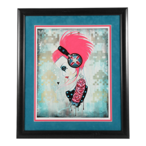 Framed Signed Daft Pink Lithograph by Caia Koopman