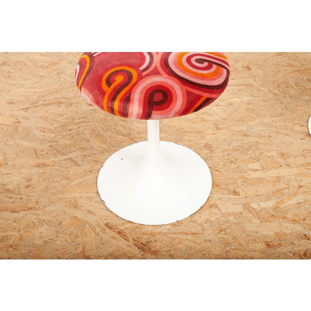 Aluminum and Fabric Tulip Stool For Sale - Image 4 of 13
