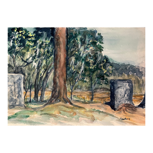 1940s Mercedes Erixon Hoshall Charleston Watercolor Painting