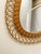 Mid-Century Modern Asymmetrical Teardrop Rattan Wall Mirror in the style of Franco Albini, 1960s For Sale - Image 3 of 11