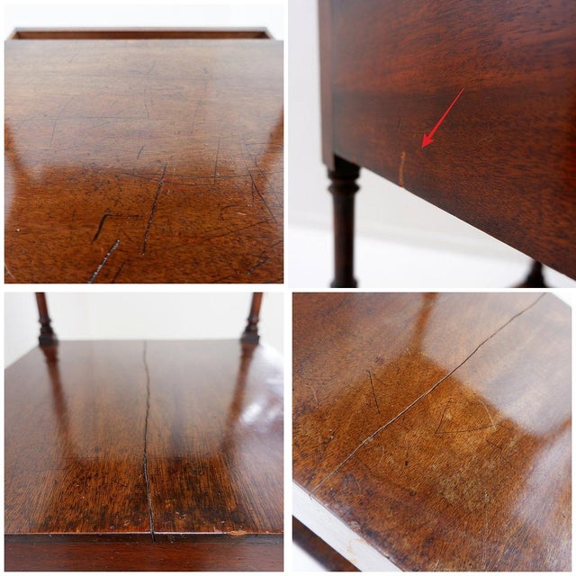 English Mahogany Whatnot Shelf, 1950s For Sale - Image 12 of 13