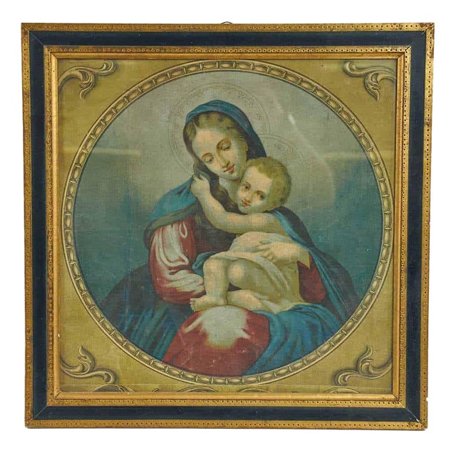 Madonna with Child Lithograph, 2000s, Lithograph, Framed For Sale