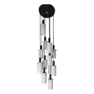 Large Vintage Italian Cascade Suspended Chandelier from Stilnovo, 1960s For Sale