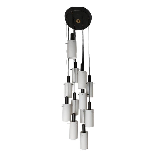 Large Vintage Italian Cascade Suspended Chandelier from Stilnovo, 1960s For Sale