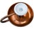 Mid 20th Century Mid 20th Century Handmade Americana Copper Candleholder With Ceramic Top For Sale - Image 5 of 8