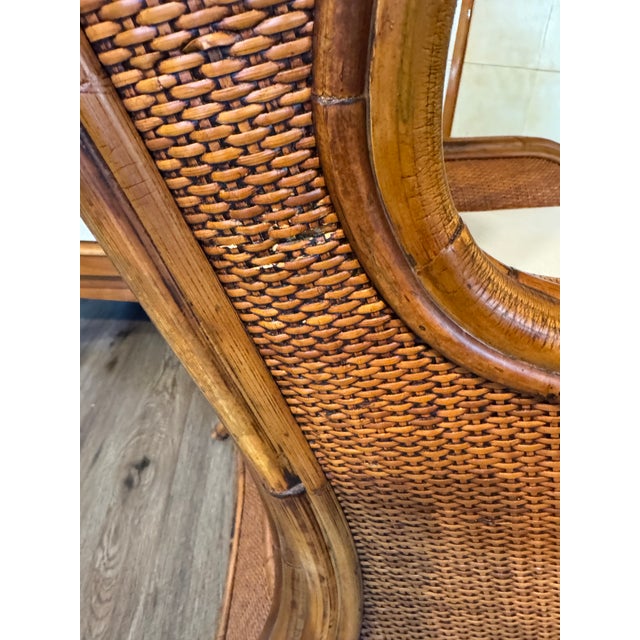 Rattan Lounge Chair in the Manner of McGuire For Sale In Phoenix - Image 6 of 15