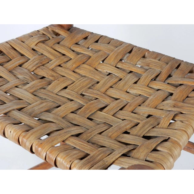 Early 20th Century Antique Pennsylvania Shaker Style Tall Ladderback & Rush Dining Chair Set For Sale - Image 5 of 11