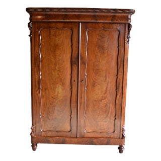 Antique Mahogany Biedermeier Cabinet For Sale