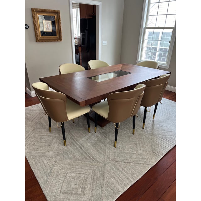 Modern Greg Sheres Style Walnut Extension Dining Table For Sale In Miami - Image 6 of 7