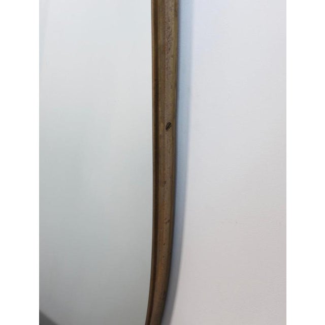 Vintage Italian Wall Mirror with Brass Frame by Gio Ponti, 1960s For Sale - Image 14 of 17