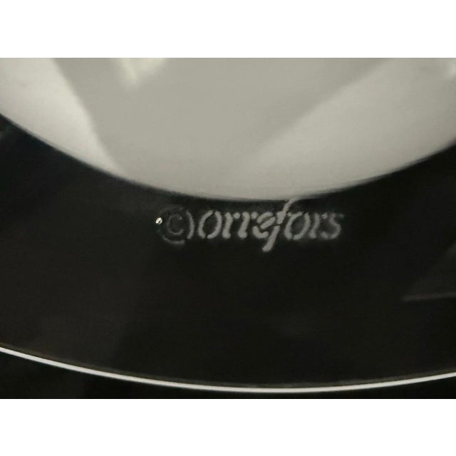 Mid 20th Century Orrefors White Opaline Glass Pedestal Bowl / Scandinavian Modern Compote For Sale - Image 5 of 8