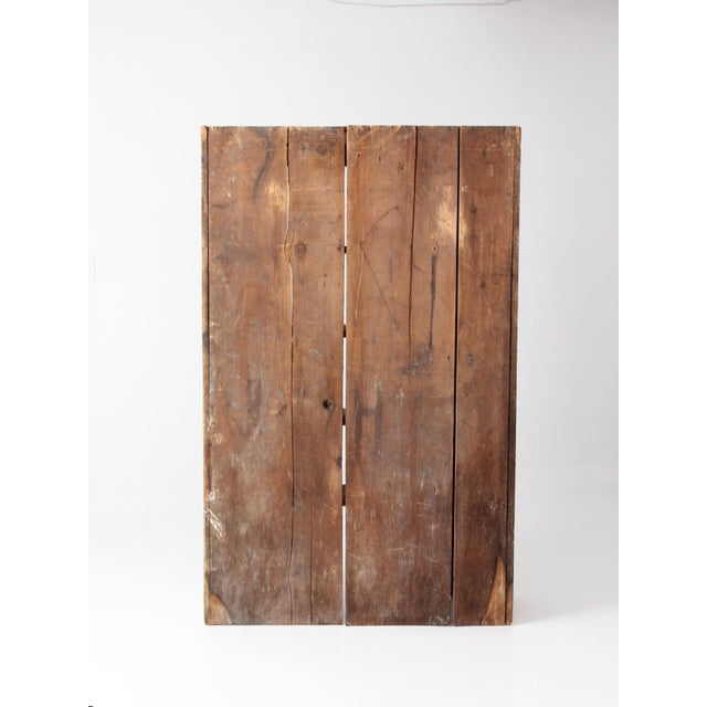 Antique Primitive Painted Farmhouse Cupboard Shelving For Sale - Image 9 of 18