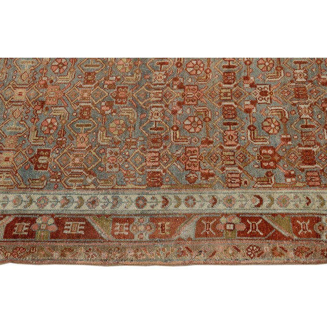 Textile Early 20th Century Antique Malayer Wool Runner Rug For Sale - Image 7 of 13