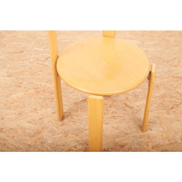 Brown Stackable Wooden Chair by Bruno Rey for Dietiker, 1971 For Sale - Image 8 of 14
