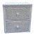 Vintage White Wicker 2-Drawer Nightstand With Glass Top For Sale