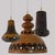 Brown Glazed Ceramic Pendant Lights, Germany, 1970s, Set of 3 For Sale - Image 3 of 15