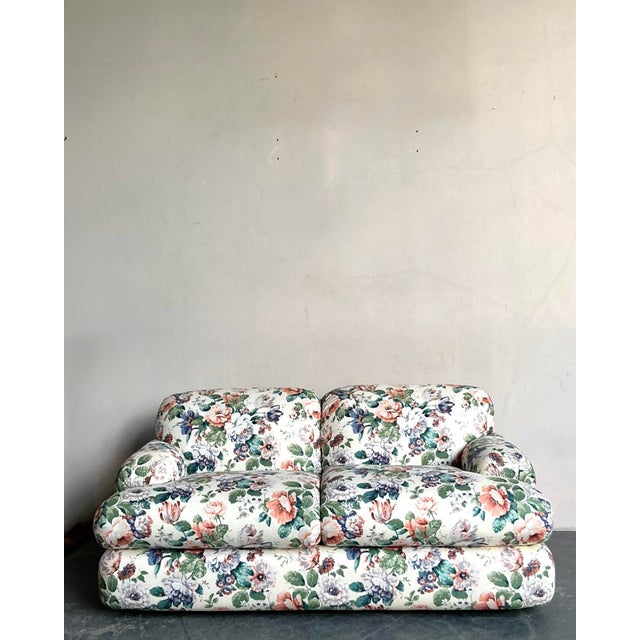 Vintage Regency Judith Norman Printed Floral Loveseat For Sale - Image 12 of 12