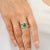 Octagon Emerald Diamond Engagement Ring in 14K White Gold featuring natural emerald of 2.32 carats and diamonds of 0.32...