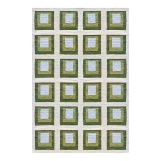 Color Study Handwoven Wool Flatweave 9' x 12' Rug - Topanga For Sale