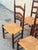 Textile Mid 20th Century Set of 6 French Provincial Ladderback Dining Chairs With Rush Seats For Sale - Image 7 of 12