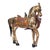 1940s Handcrafted White Wooden Horse Statue | Jeweled Indian Royal Equestrian Sculpture | Art Deco Wood Carving | Unique Housewarming Gift For Sale - Image 9 of 9