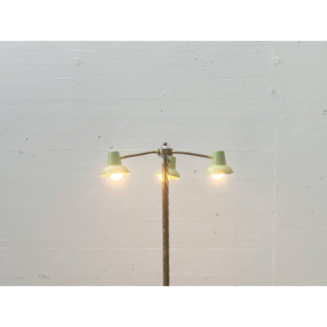 Vintage Three-Light Brass Floor Lamp, 1950s For Sale - Image 6 of 18