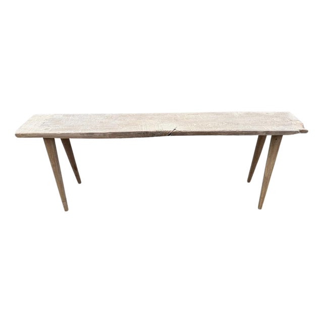 Andrianna Shamaris St. Barts Teak Wood Console Table For Sale