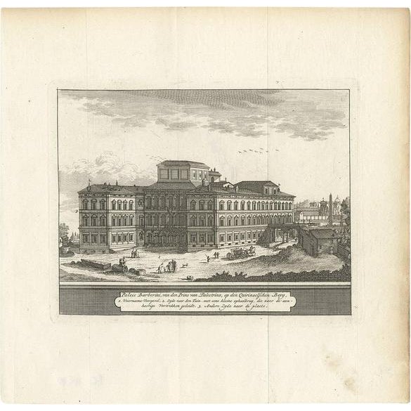M. de Bruyn, Palazzo Barberinni, 1779, Paper For Sale