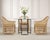 A stylish weathered set of eight mid-20th century patio and garden dining armchairs designed by Danny Ho Fong for Fong...