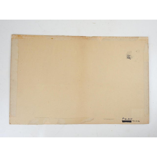 Rustic Early 20th Century New England Coastal Landscape Watercolor Painting For Sale - Image 3 of 4