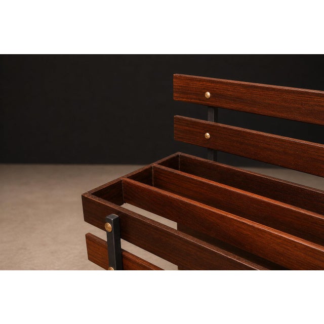 Mid-Century Modern Brazilian Modern Magazine Rack in Rosewood, Unknown, 1960’s For Sale - Image 3 of 13