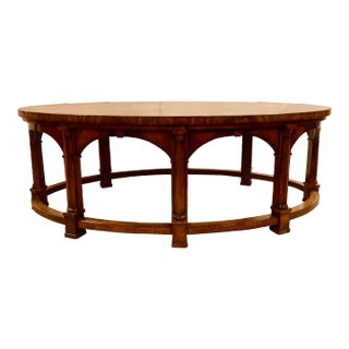 Baker Transitional King Edward VII Mahogany Cocktail Table For Sale